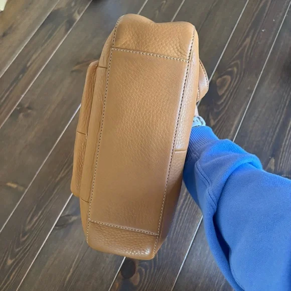 Vintage Fossil Genuine Leather Shoulder Bag Tan Top Grain Leather  Classic Y2K - Picture 11 of 15